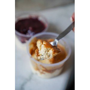 Postre cheesecake de dulce de leche
