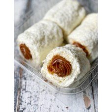 CAÑONCITOS COCO RELLENO CON DULCE DE LECHE ( 4 UNIDADES)